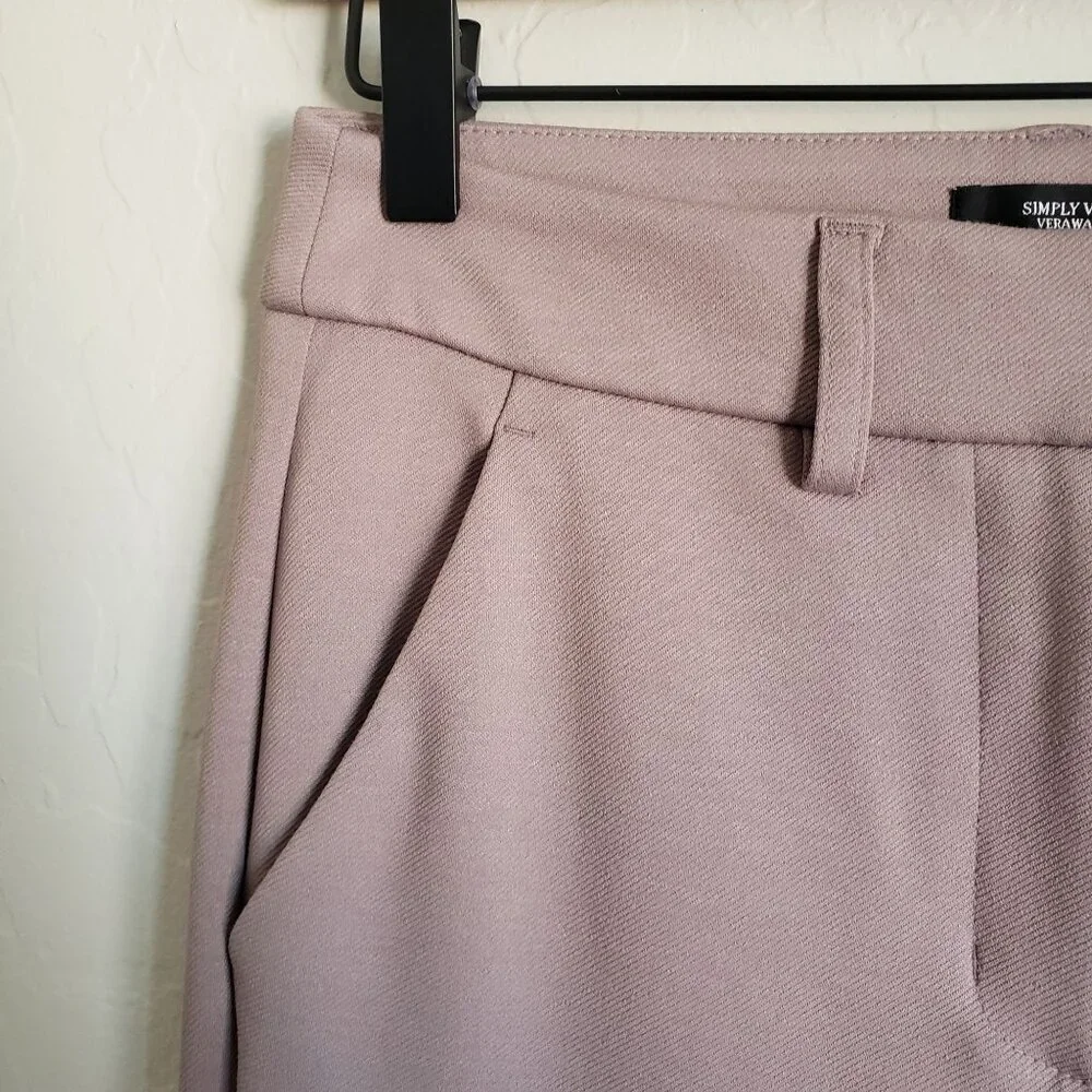 Simply Vera Vera Wang High-Waisted Flare Trouser Pants Sz Womens 2 Career Office